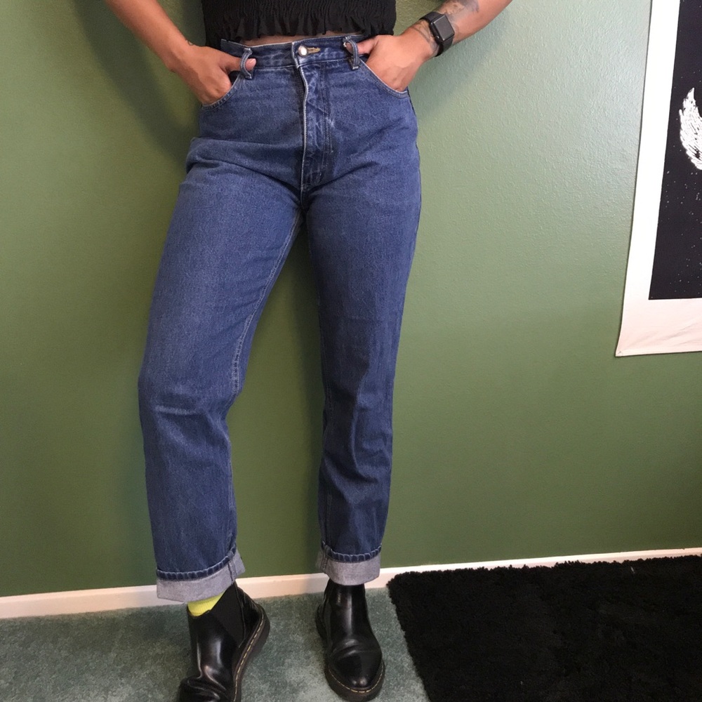 Vintage high waisted blue jeans